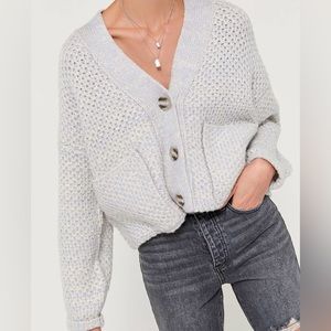 Urban Outfitters Smith Boxy Button-Front Cardigan
